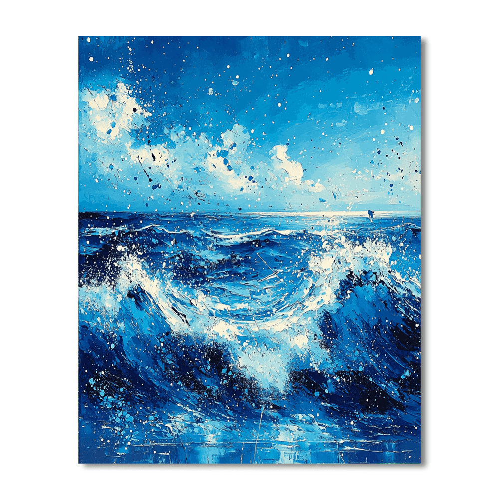 Jackson Pollock Inspired Abstract Seascape Visions  Paint By Number