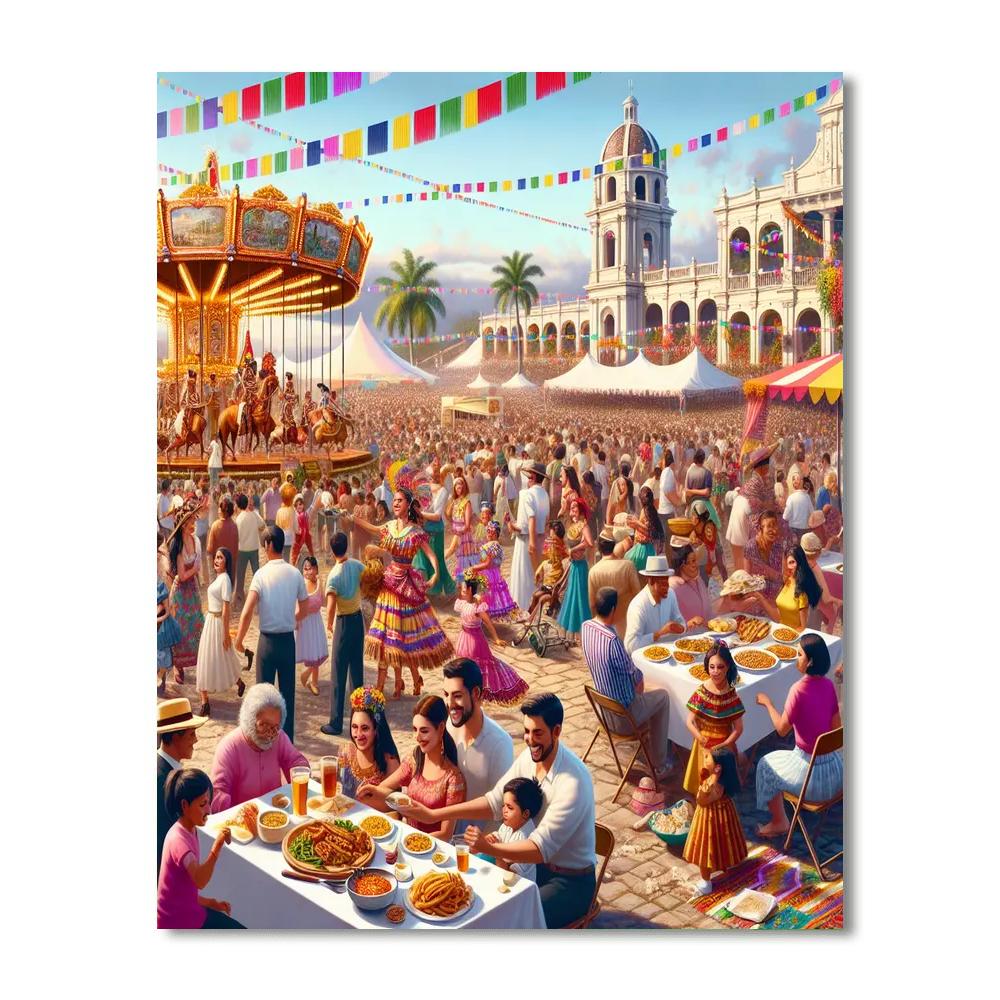La Feria De San Marcos Painting Number Kit
