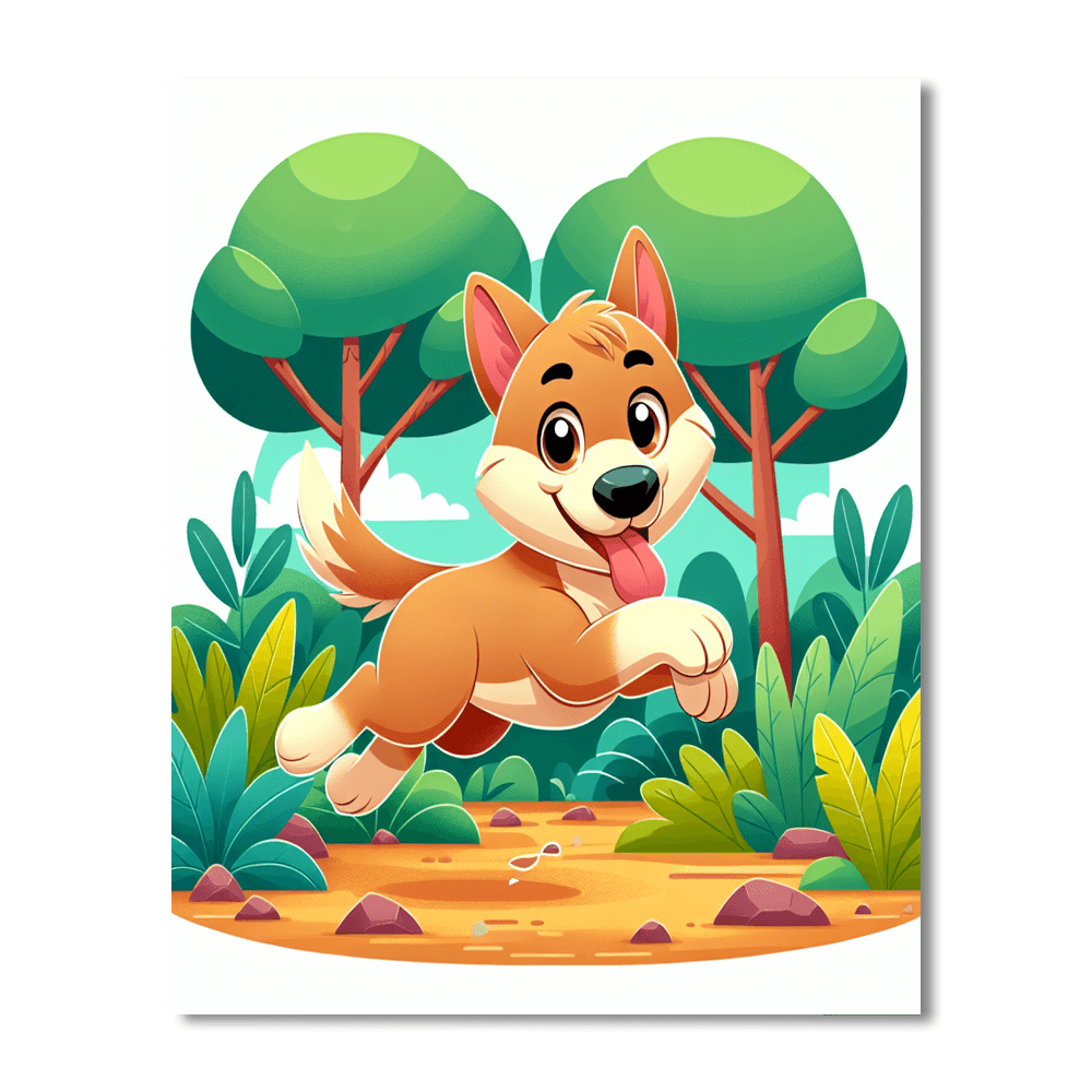 Dashing Dingo Number Painting