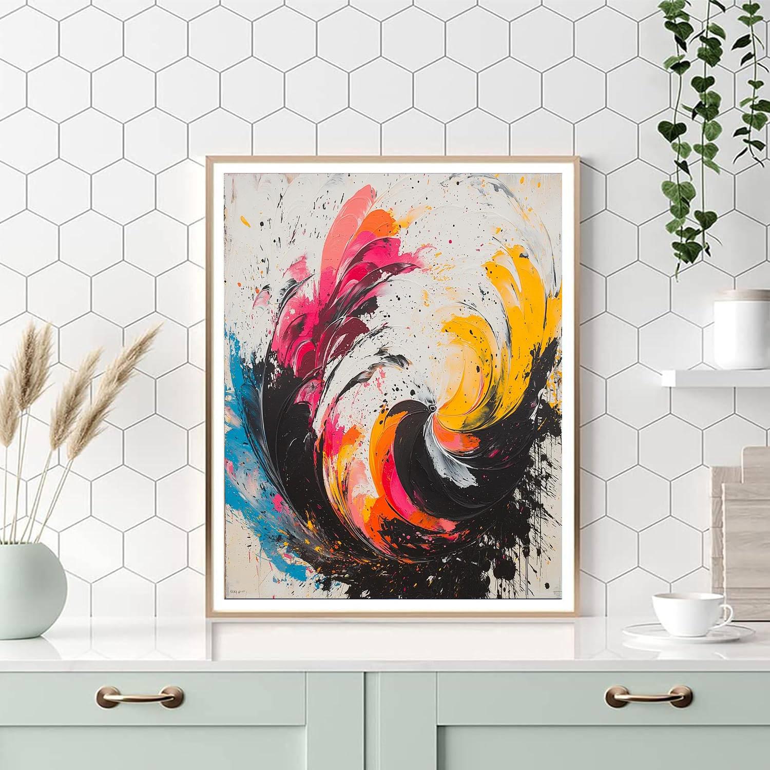 Banksy Inspired Cycles Of Life  Number Painting