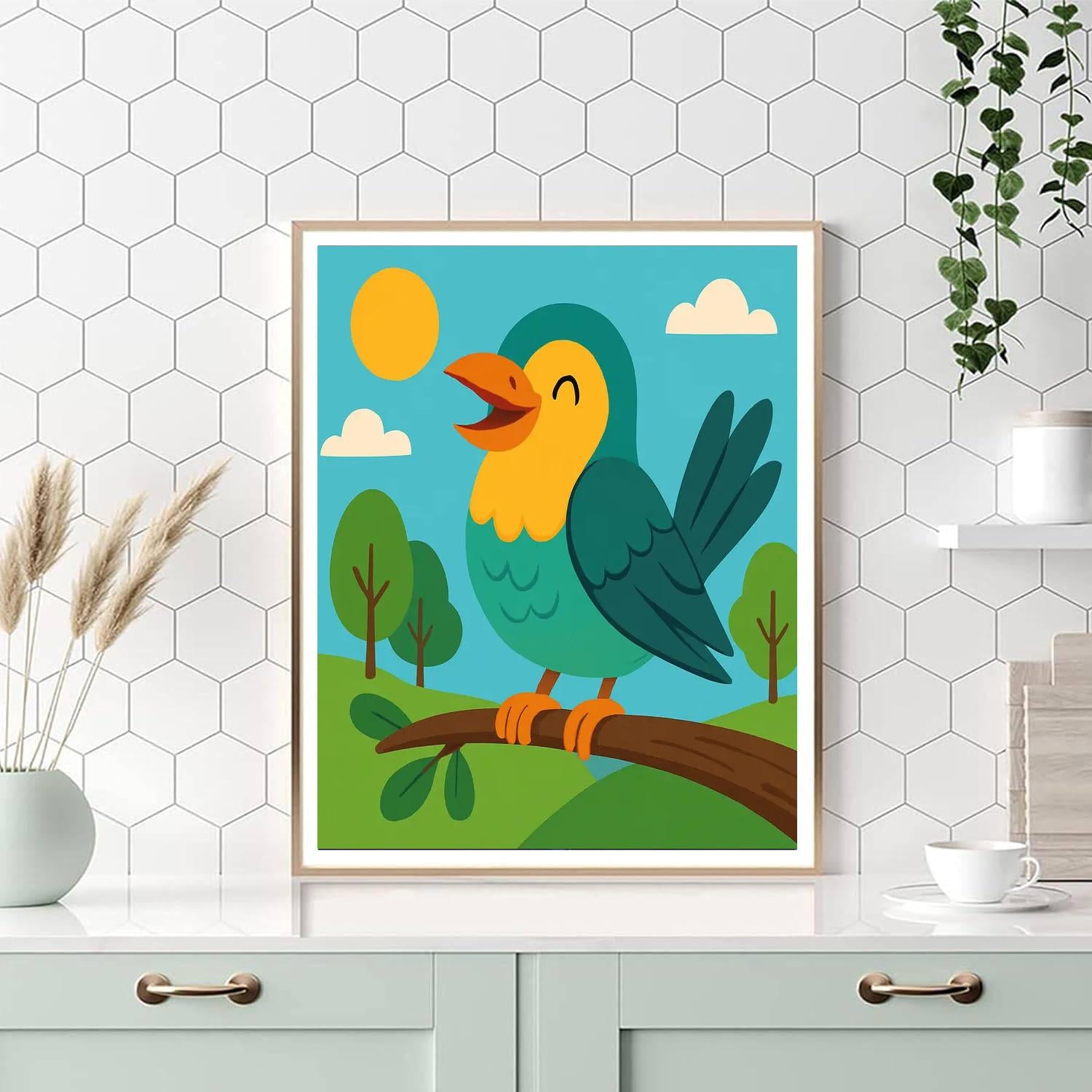 Charming Cuckoo Bird Paint By Numbers Art