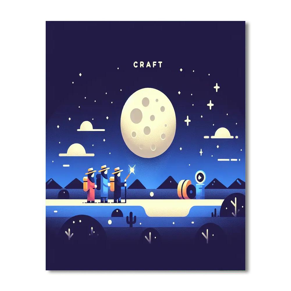 Majestic Moonlit Journey Paint By Color