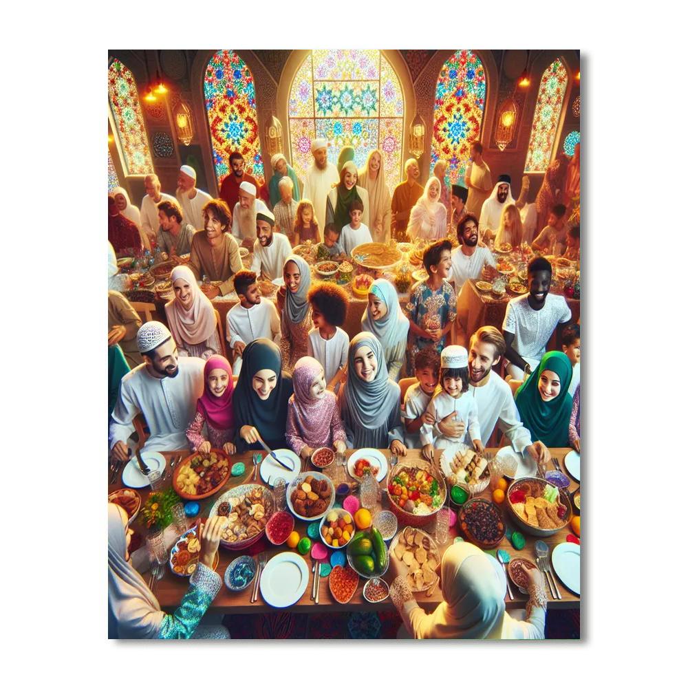 Eid Al-fitr - Worldwide Number Painting