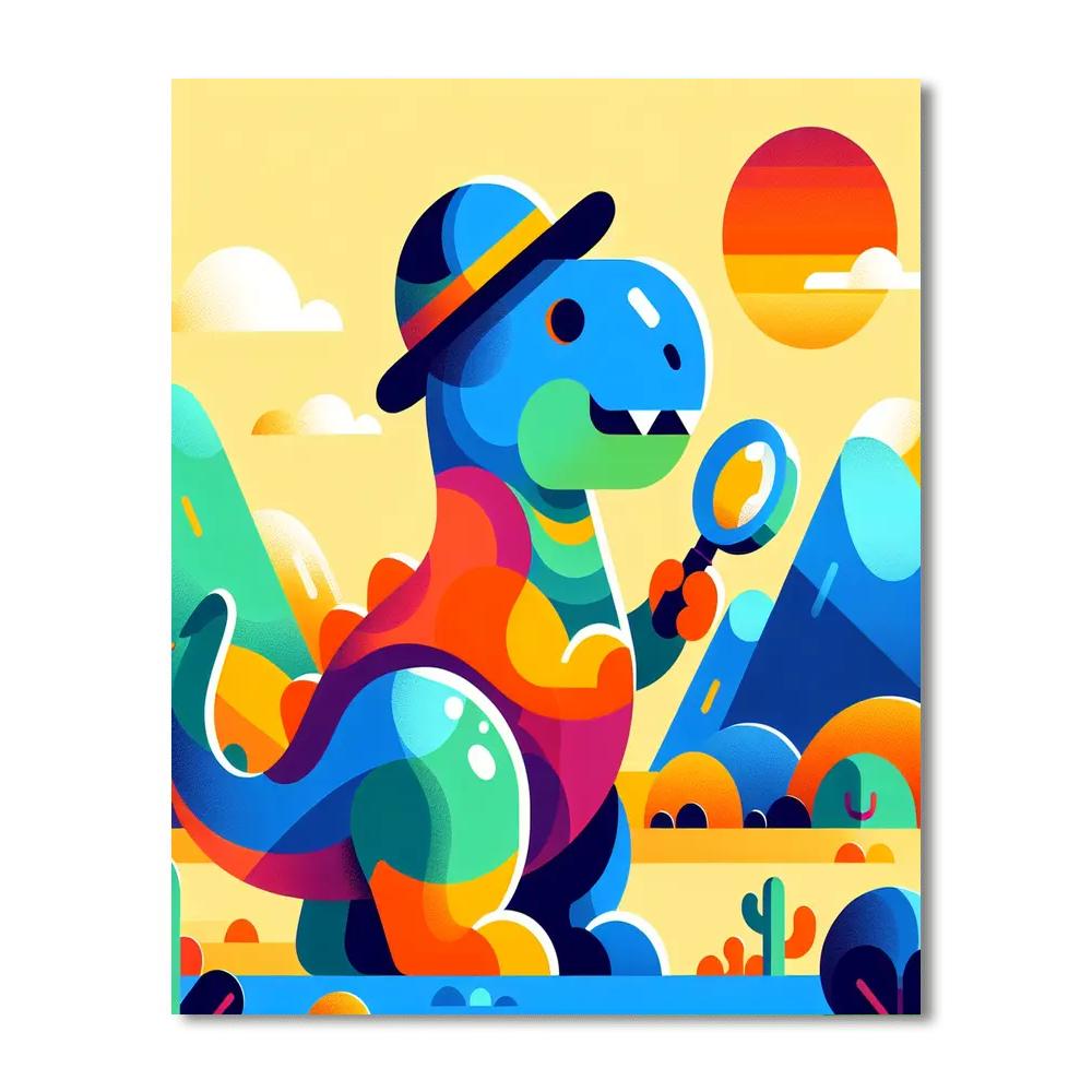 Friendly Dinosaur Explorer Painting By Numbers Kit