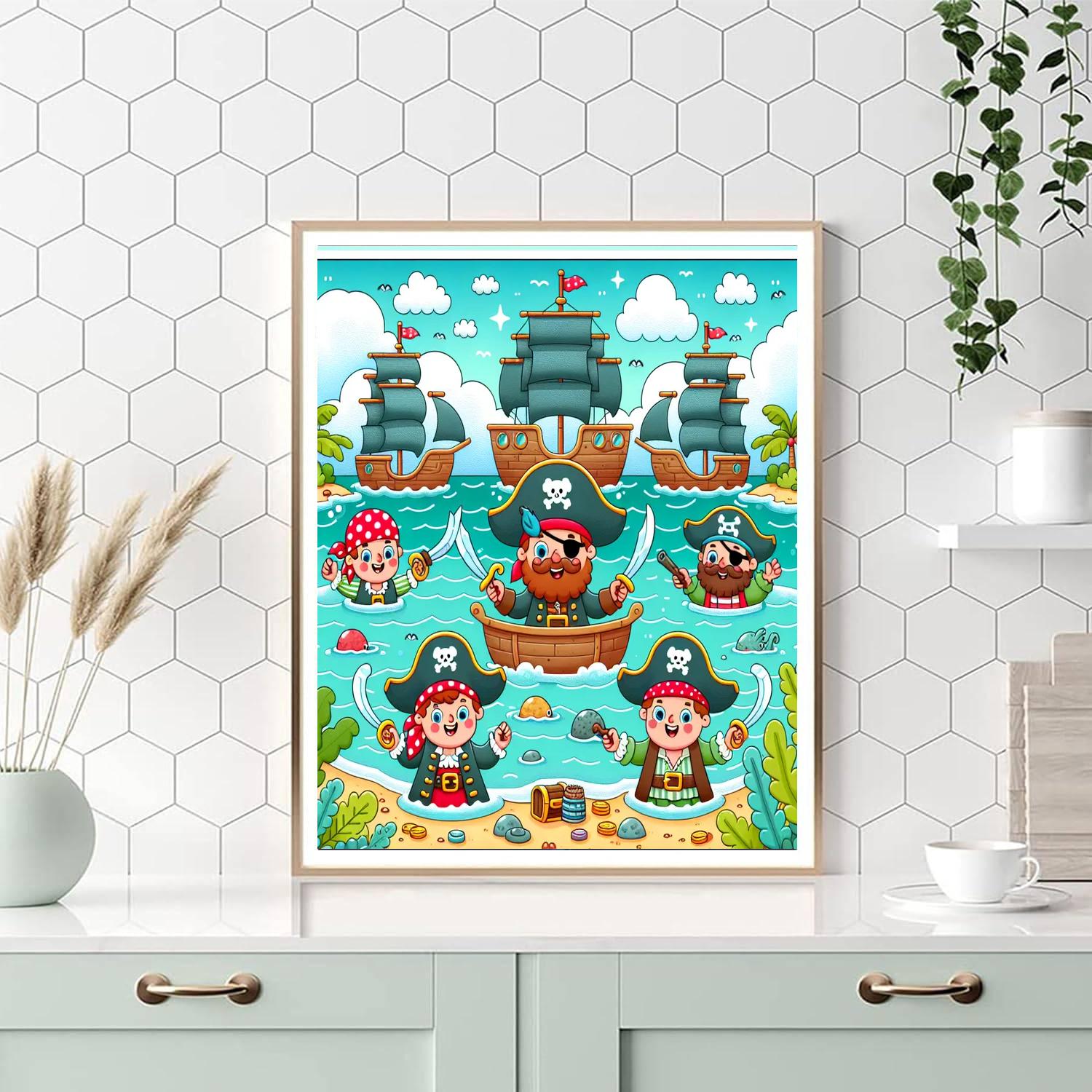 Exciting Pirate Lagoon Painting Number Kit
