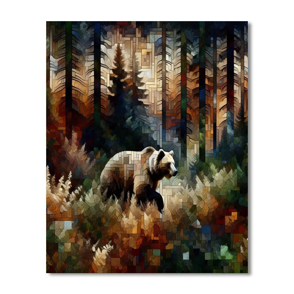 Bear's Wilderness Paint By Number