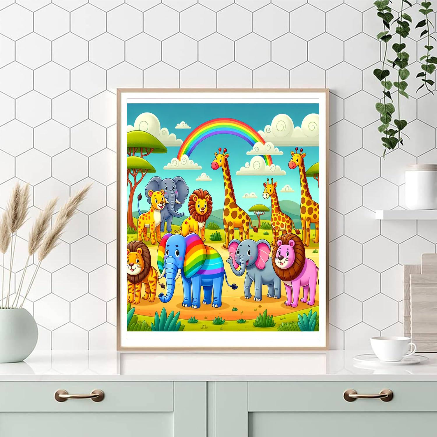 Fantasy Animal Safari Number Painting