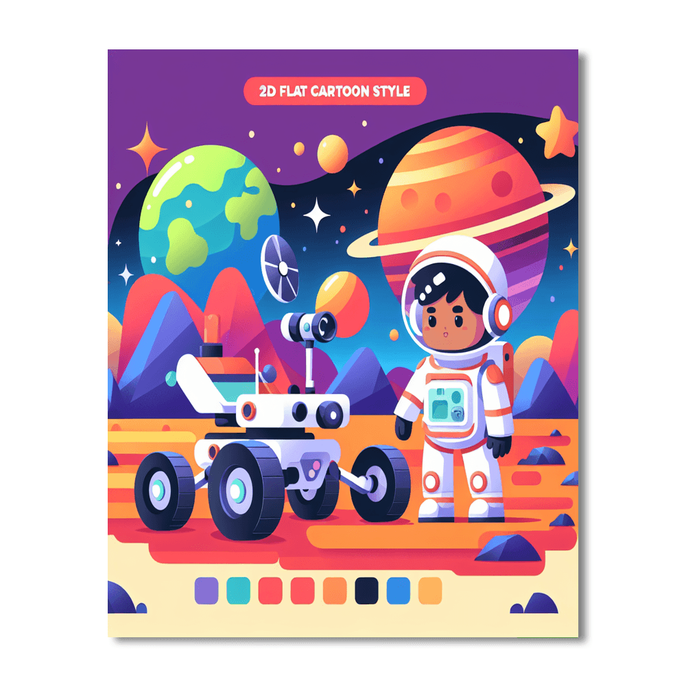 Space Rover Adventure Painting By Numbers Kit