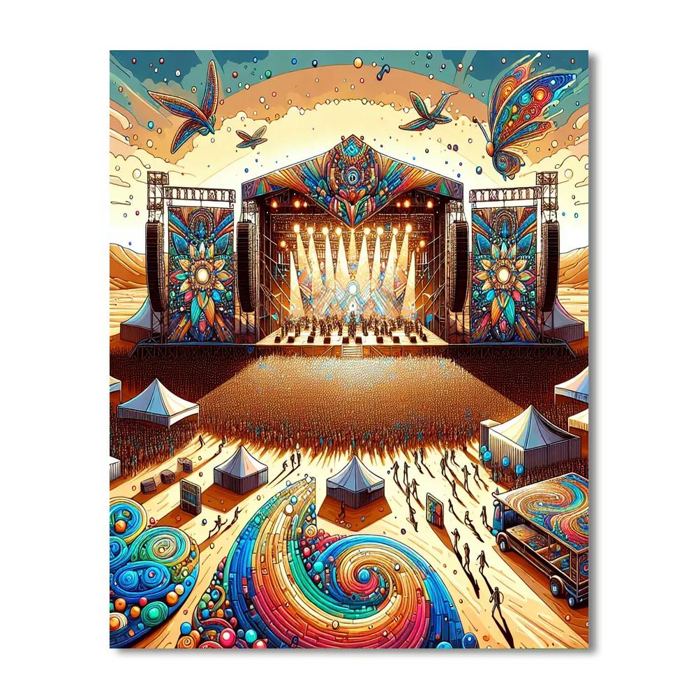 Coachella - United States Number Painting