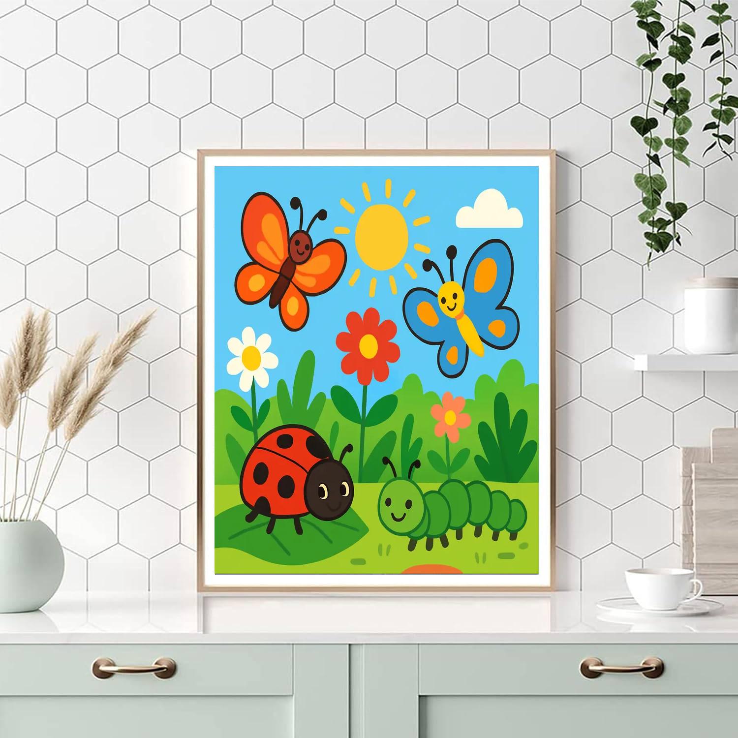 Sunny Garden Bugs DIY Paint By Numbers