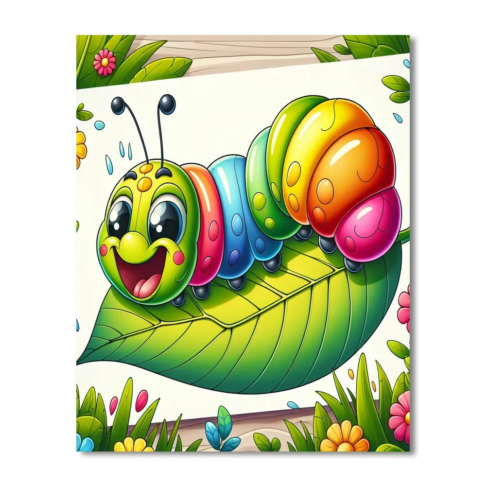Giggling Caterpillar Painting By Numbers Kit