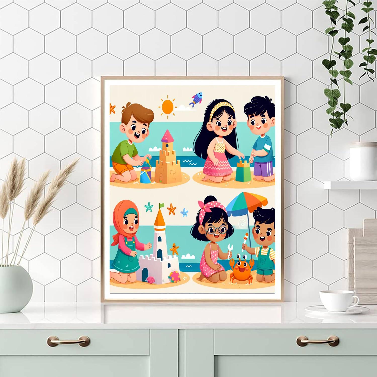 Breezy Beach Adventure Painting By Numbers Kit