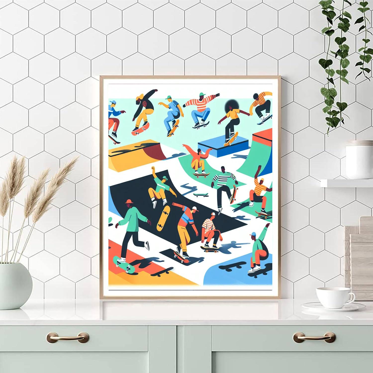 Urban Skate Park DIY Paint By Numbers