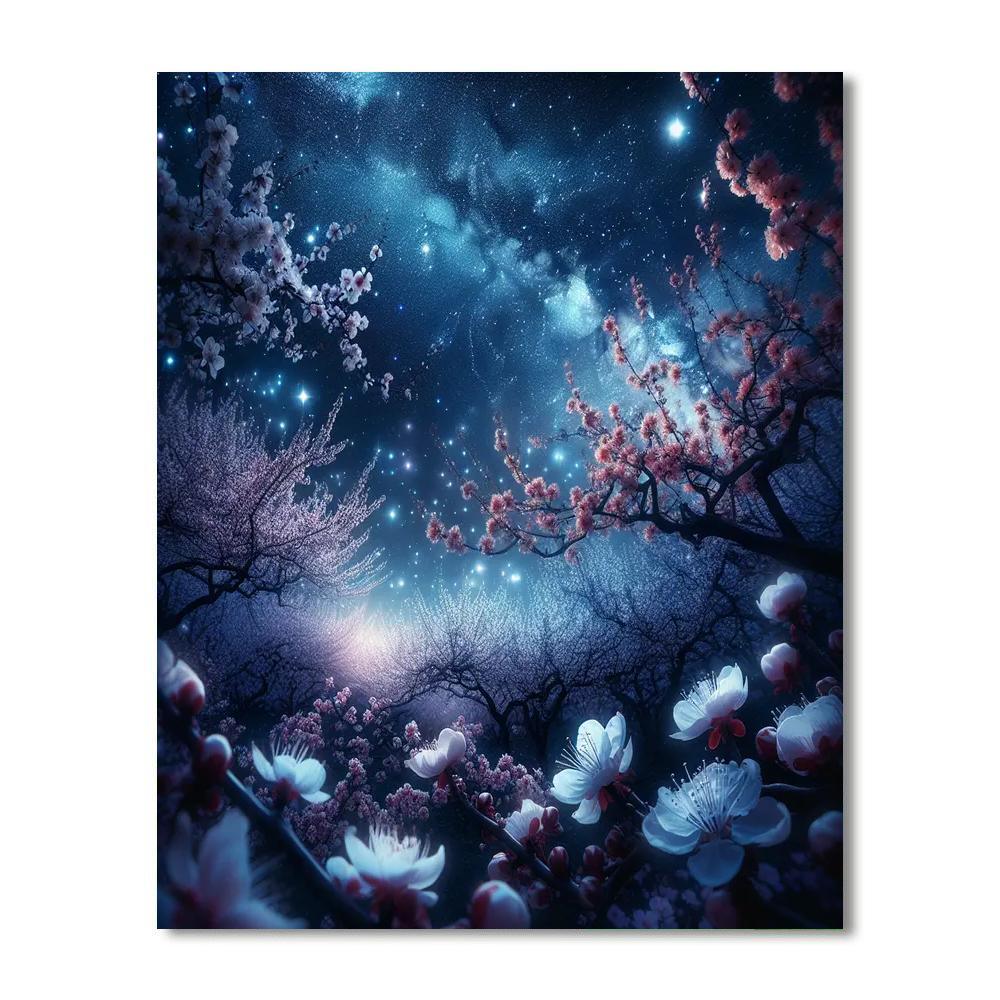 Celestial Night Blossoms Paint By Color