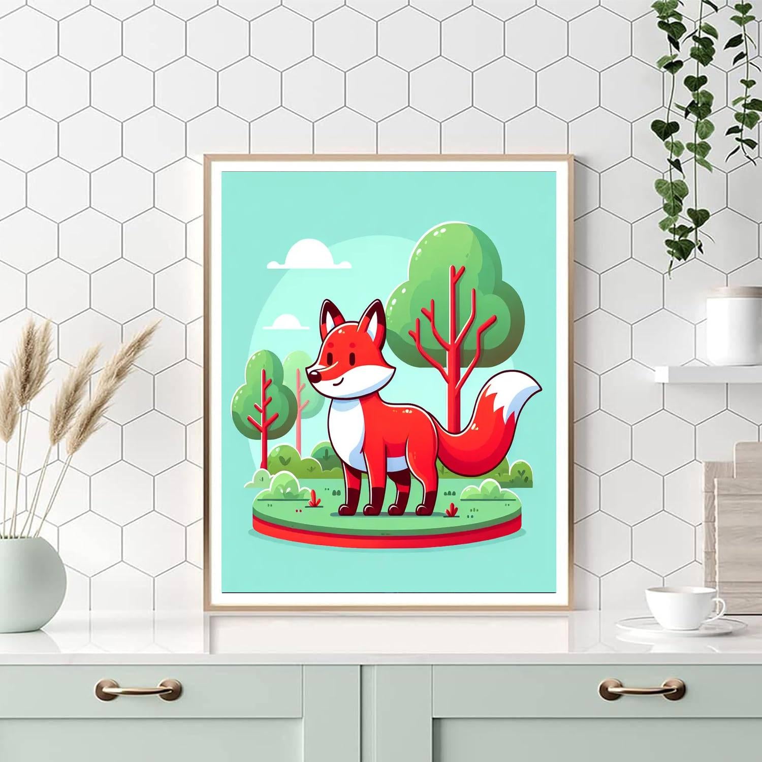 Rascally Red Fox Paint By Numbers Art