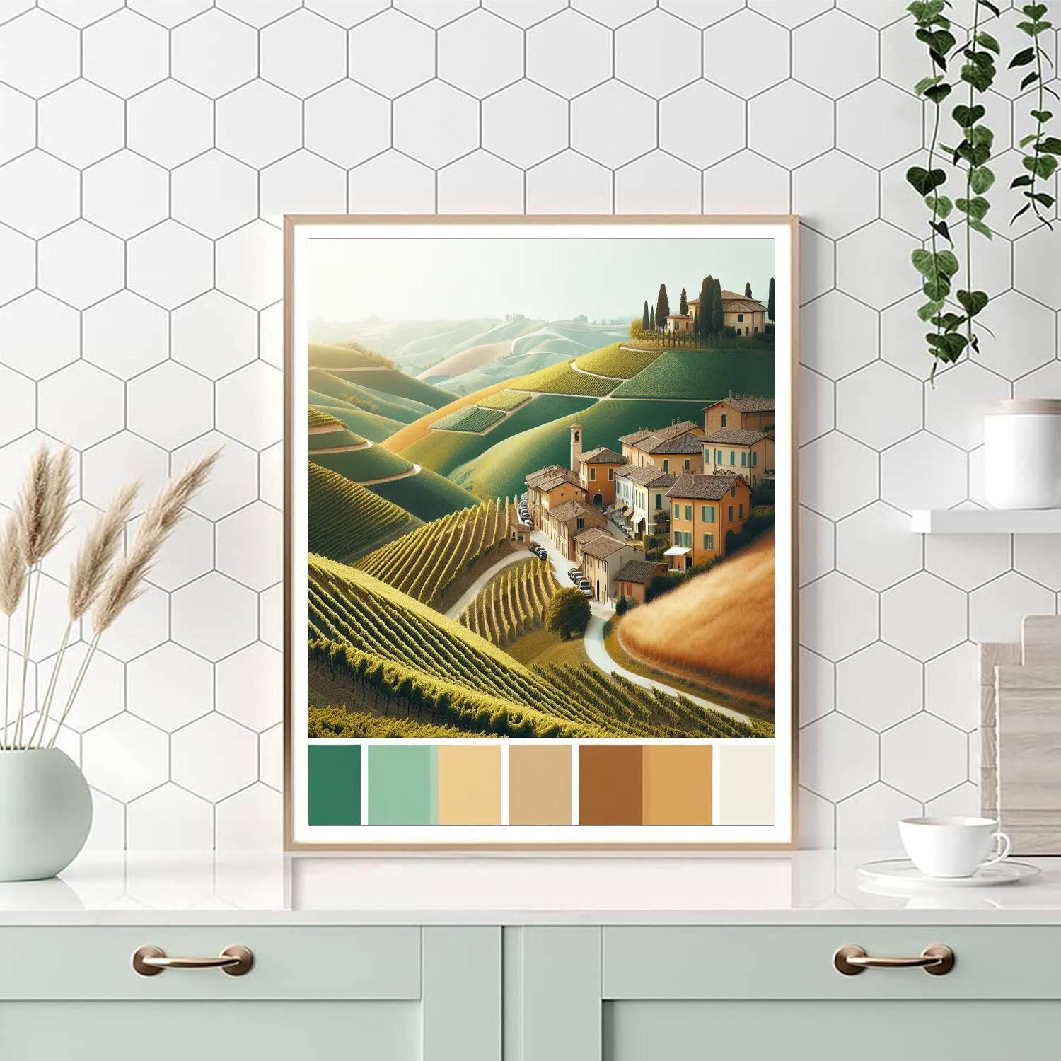 Timeless Italian Landscape Paint By Color