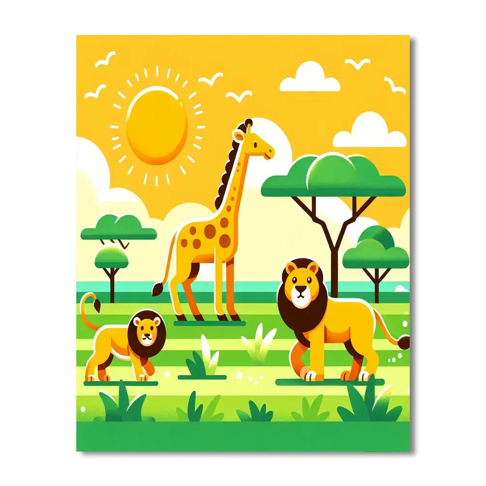 Sunny Safari Spree Numbered Painting Kits