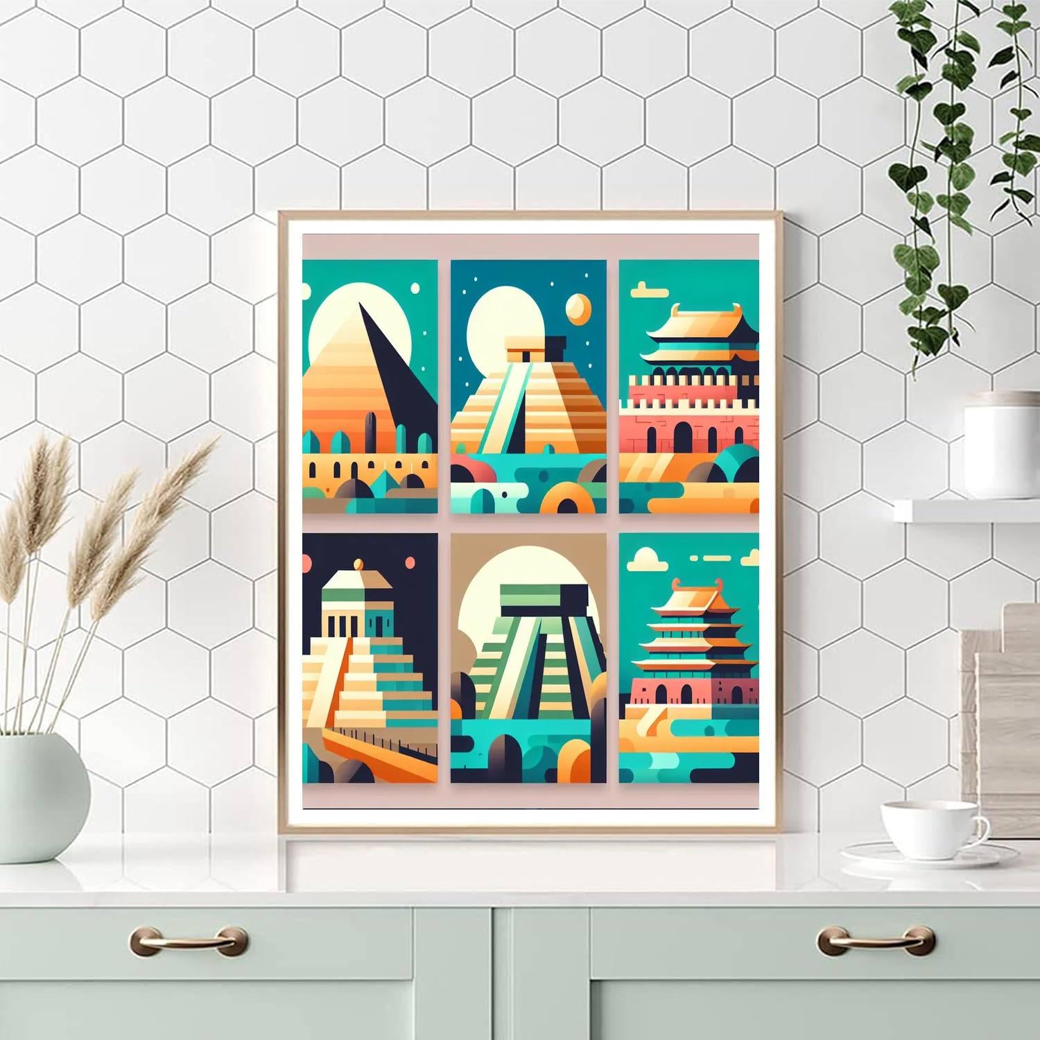 Historical Wonders Tour Numbered Painting Kits