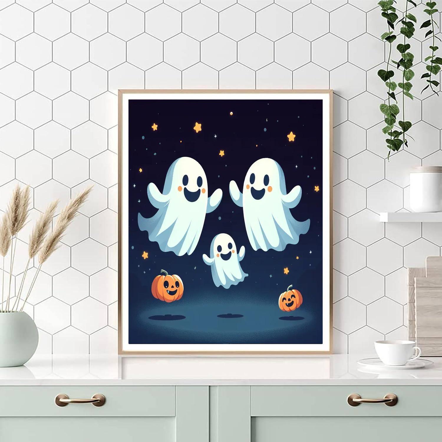 Friendly Ghost Family Paint By Numbers Kits