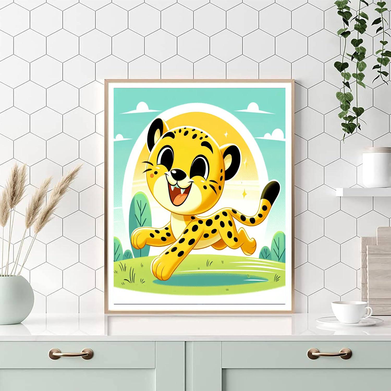 Cheeky Cheetah Paint By Numbers Art