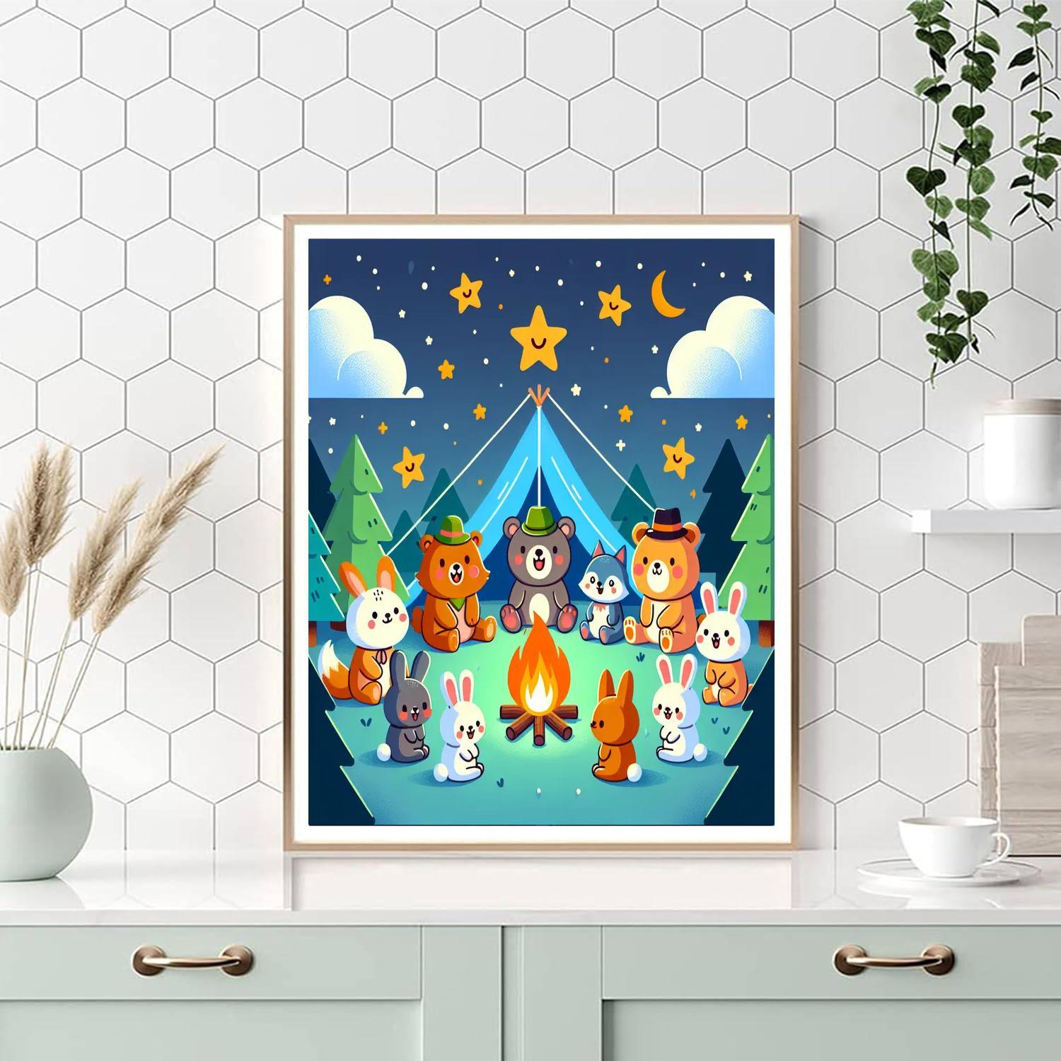 Happy Camping Adventures Number Painting