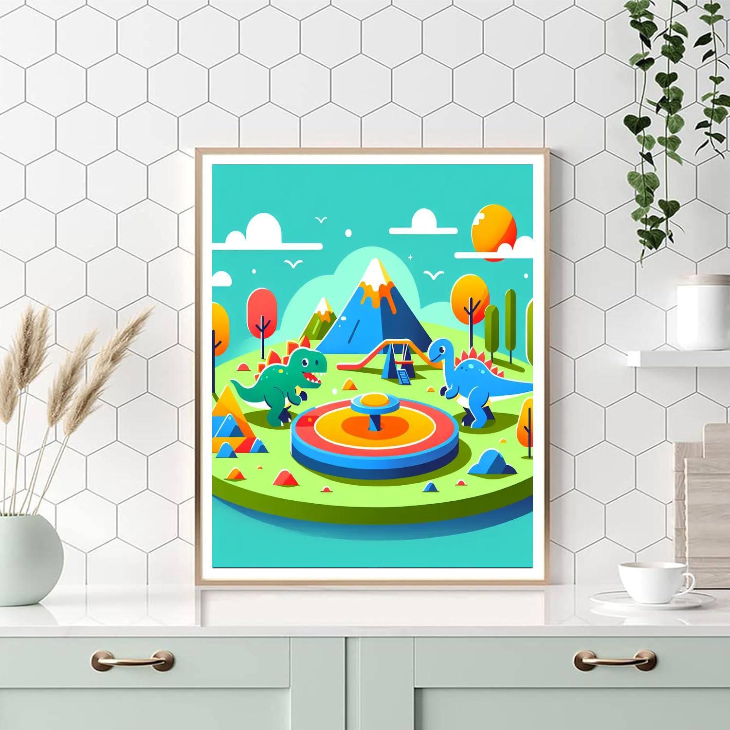Dino Playground Adventure Paint By Number