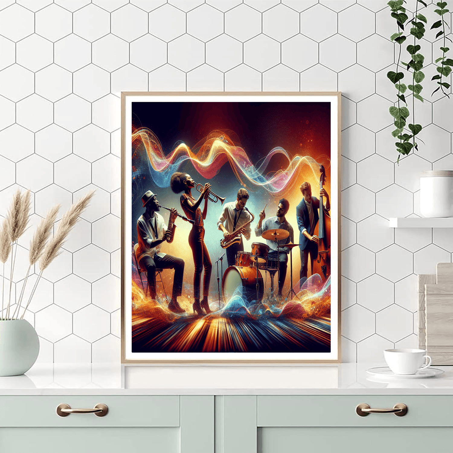 Dynamic Jazz Ensemble Painting Number Kit