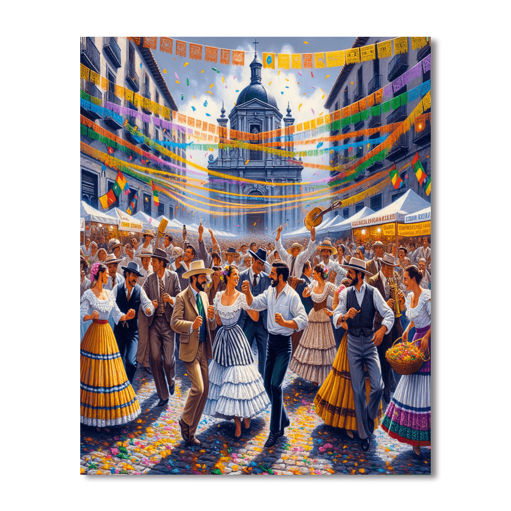 Fiesta De San Isidro - Spain Paint By Numbers Kits