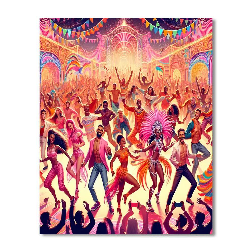 Vibrant Carnaval Celebration Paint By Color