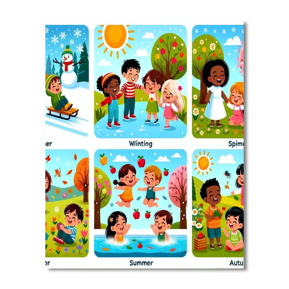 Vibrant Seasons Of Joy Painting By Numbers Kit
