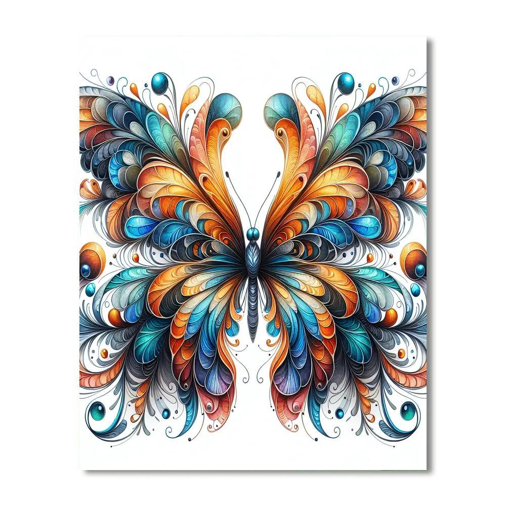 Royal Butterfly Symphony Numbered Painting Kits