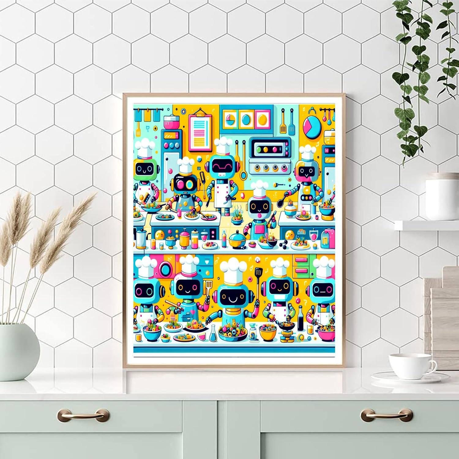 Robot Chef Extravaganza Paint By Color