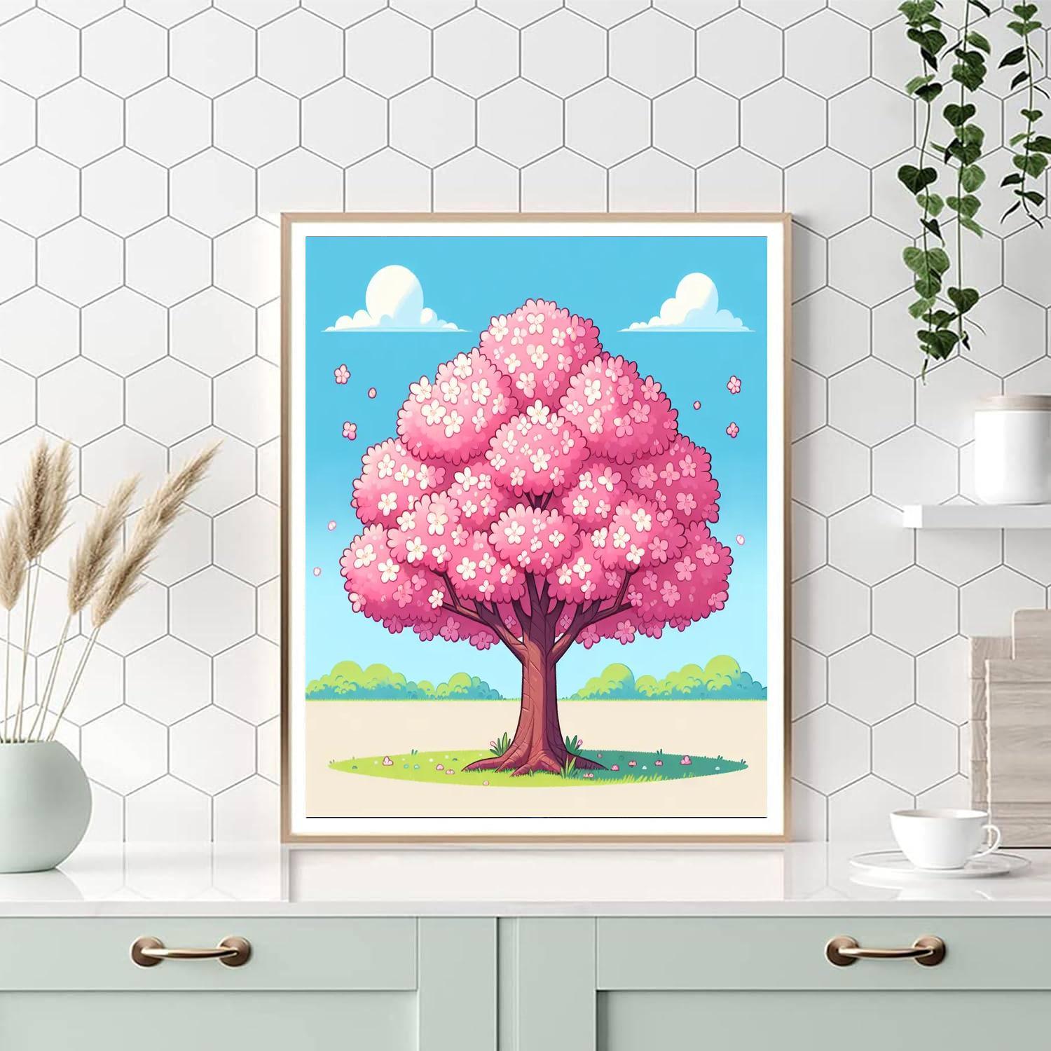 Charming Cherry Blossom Tree Paint By Number