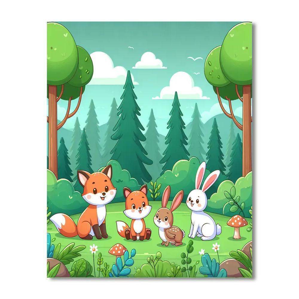 Eco-friendly Forest Fun Painting By Numbers Kit