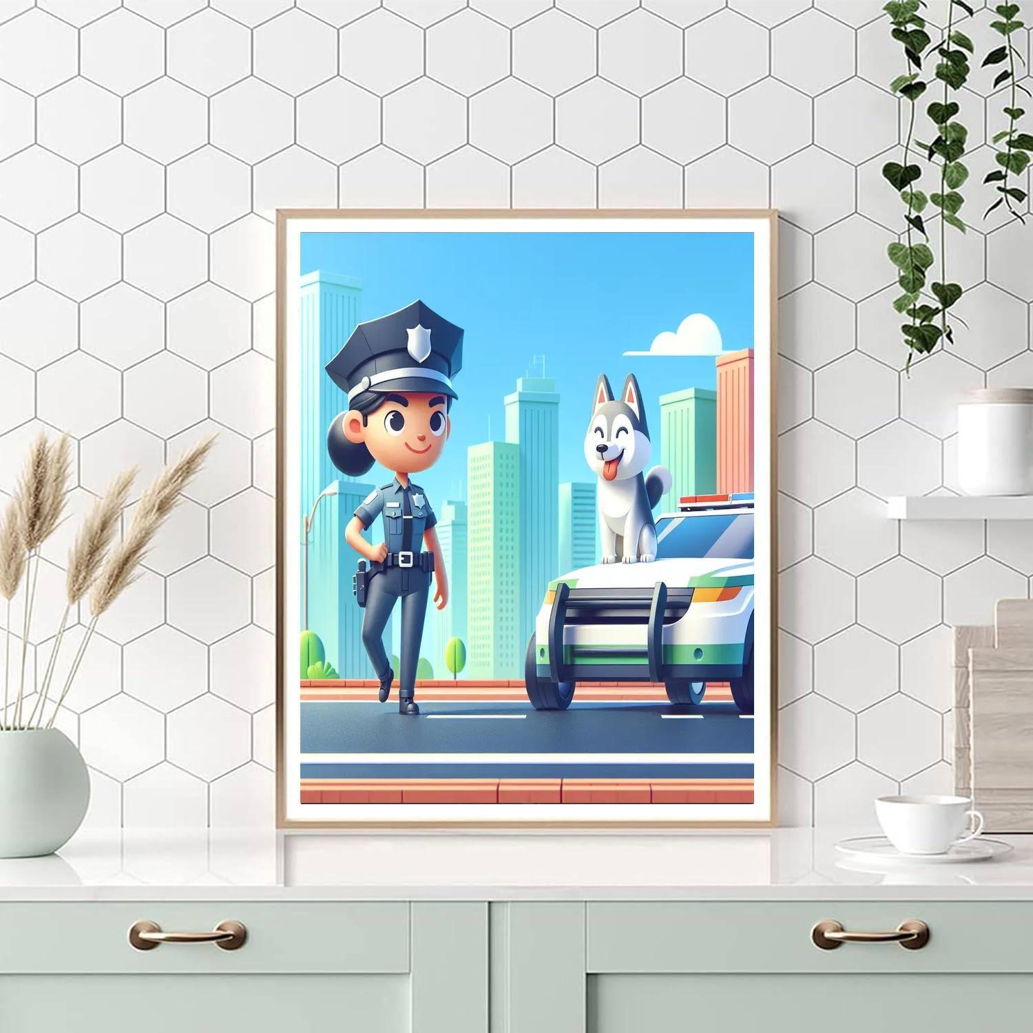 Heroic Police Adventure Numbered Painting Kits