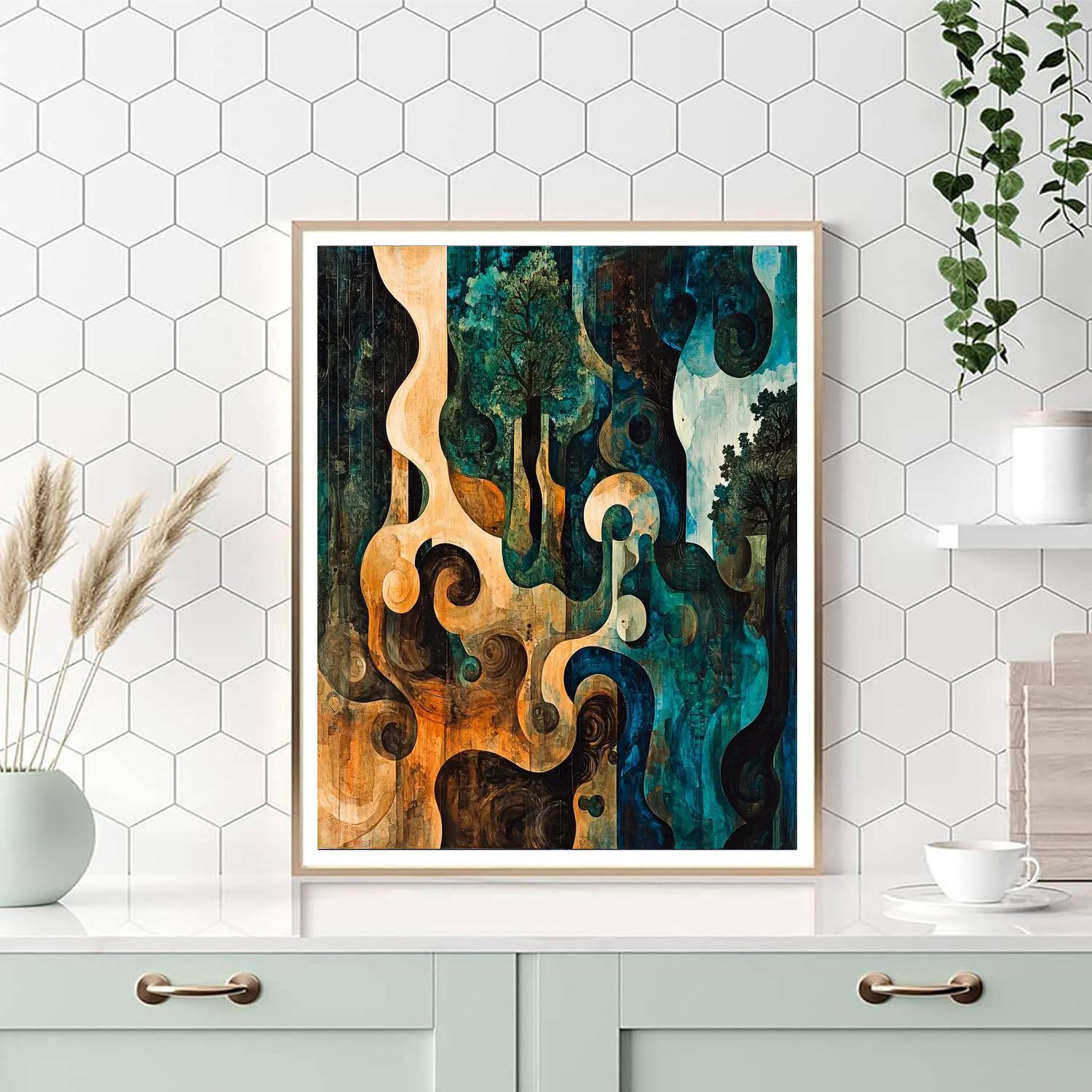 Max Ernst Inspired Mystic Wilderness  Painting Number Kit