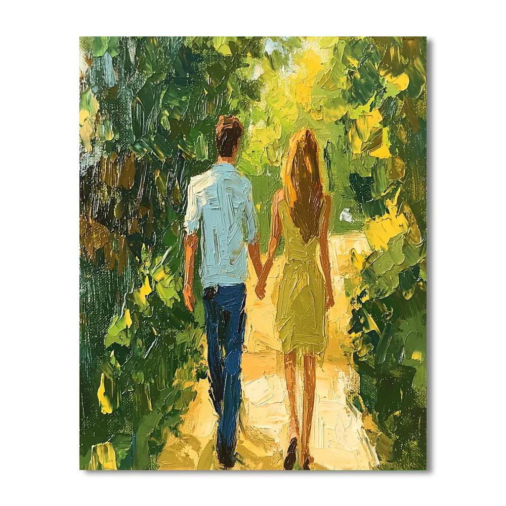 Holding Hands, Heart To Heart Painting Number Kit