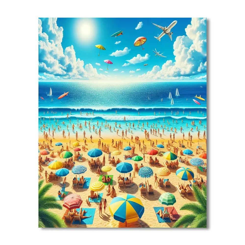 Bright Beach Days Painting By Numbers Kit