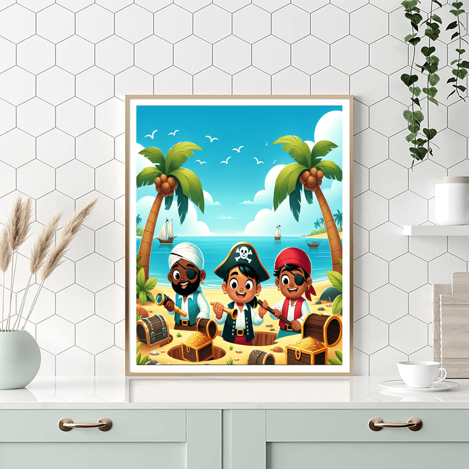 Joyful Treasure Hunt Numbered Painting Kits