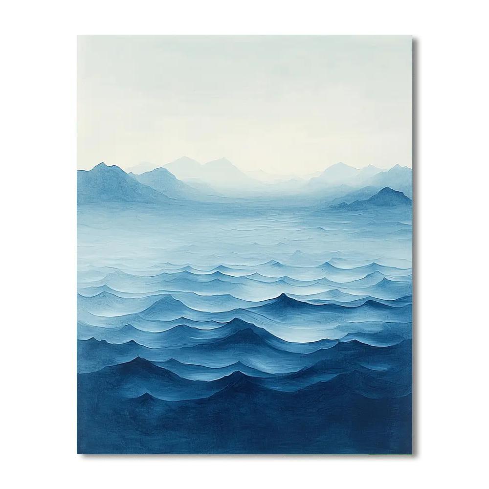 Zhao Mengfu Inspired Ripples Of Serene Waters  Paint By Color