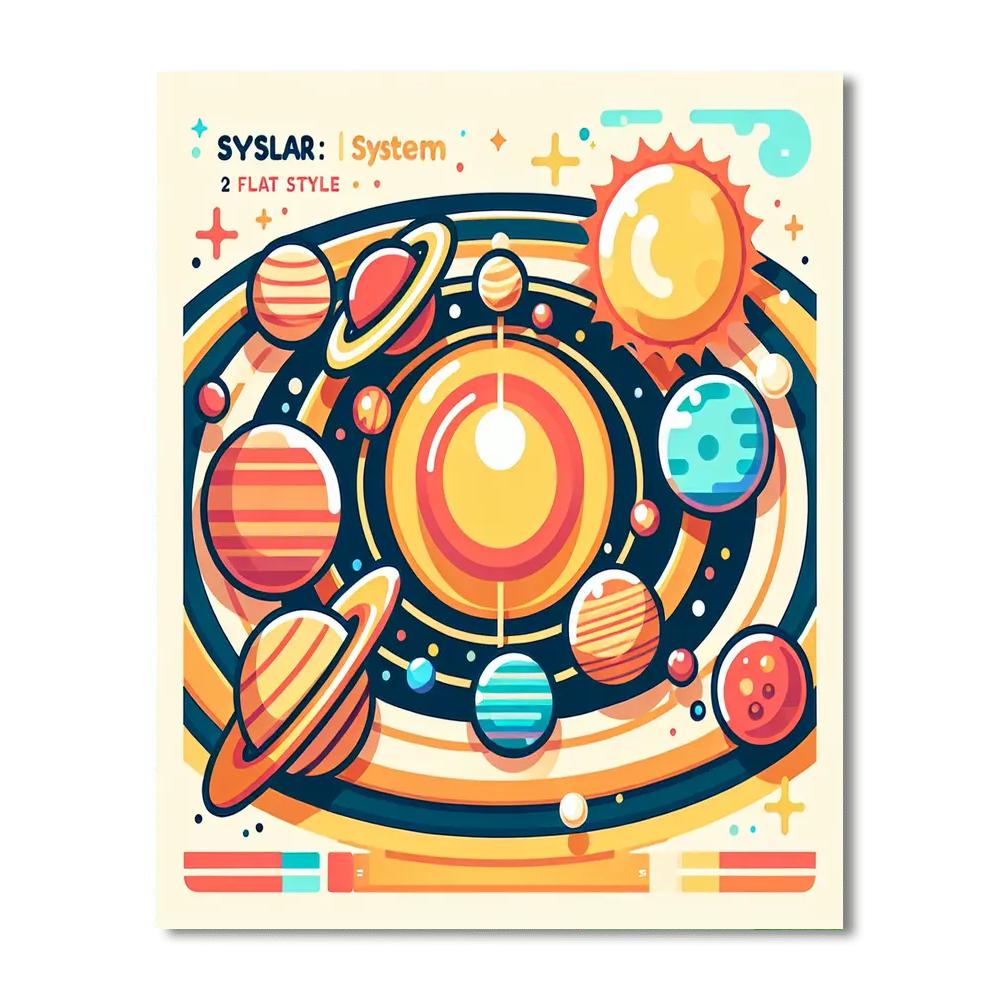 Magnetic Solar System Painting Number Kit