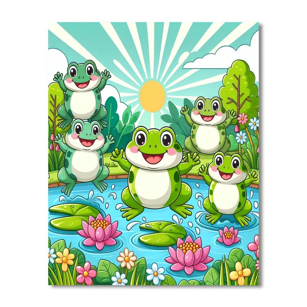 Fun Frogs Numbered Painting Kits