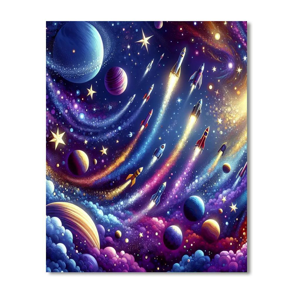 Cosmic Space Expedition Paint By Numbers Kits
