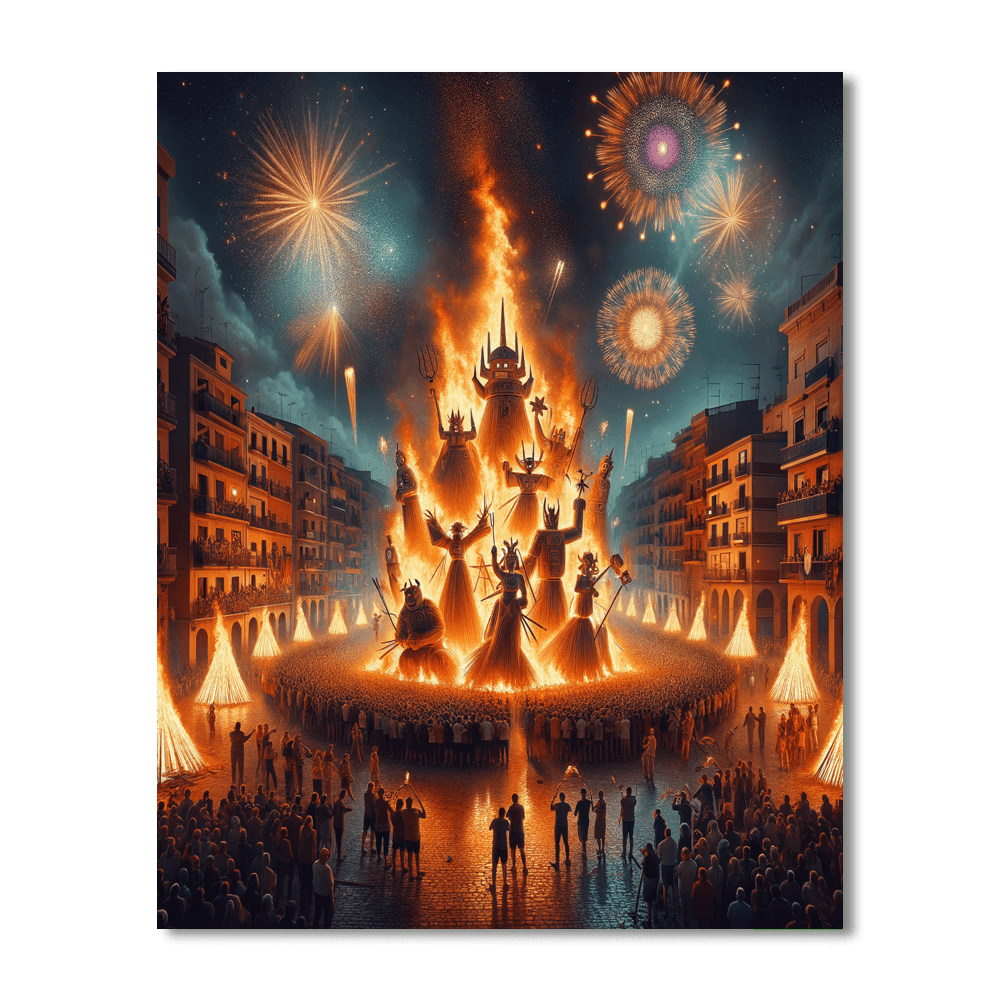 Hogueras De San Juan - Alicante, Spain DIY Paint By Numbers