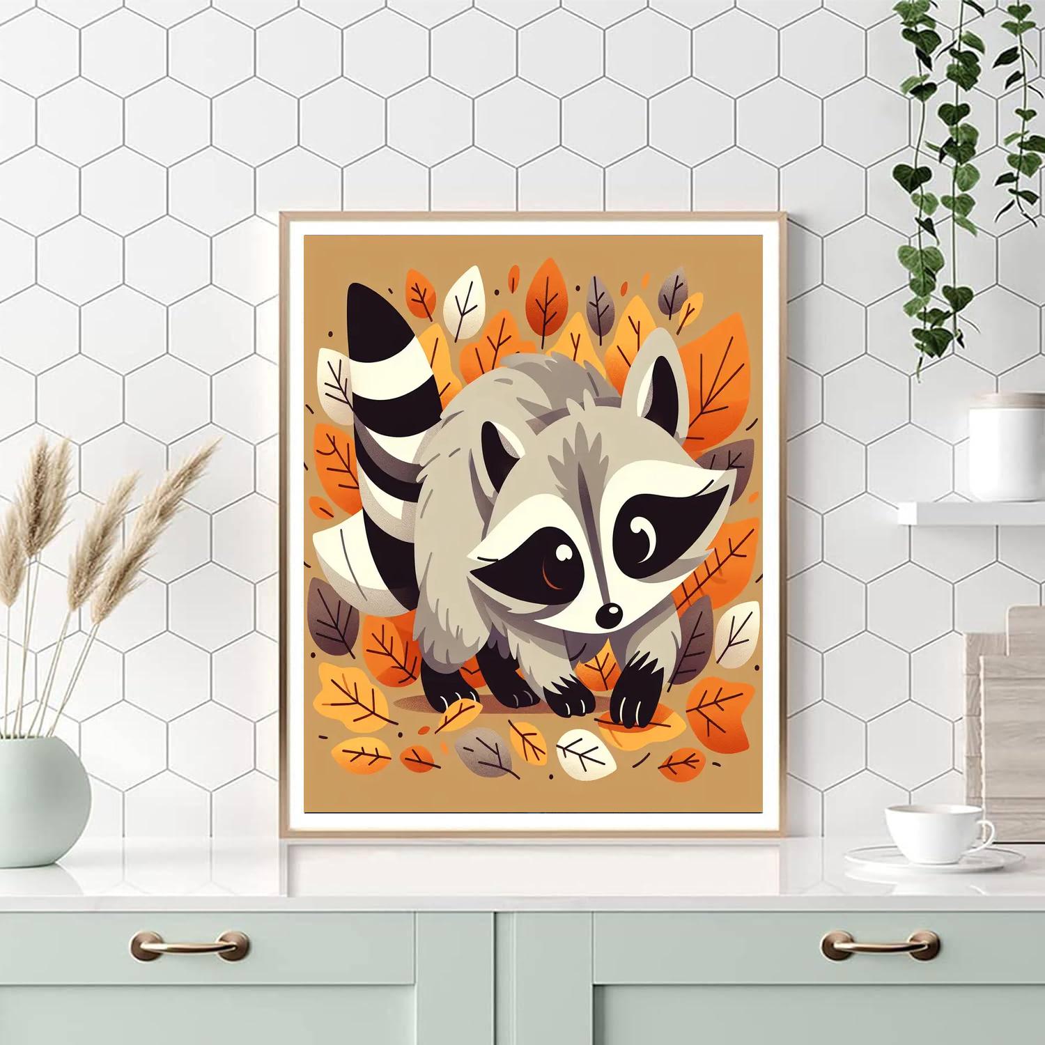 Radiant Racoon Paint By Number