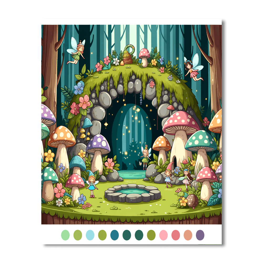 Secret Fairy Grotto Paint By Color