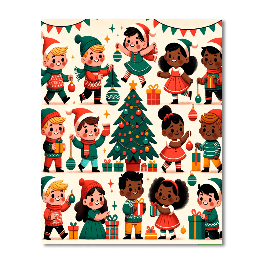 Joyful Holiday Gatherings Painting By Numbers Kit