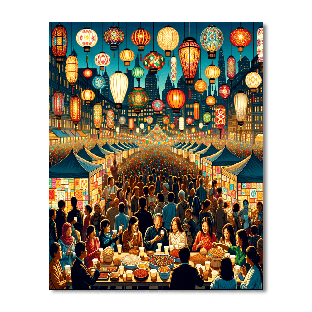 Taipei Lantern Festival Painting By Numbers Kit