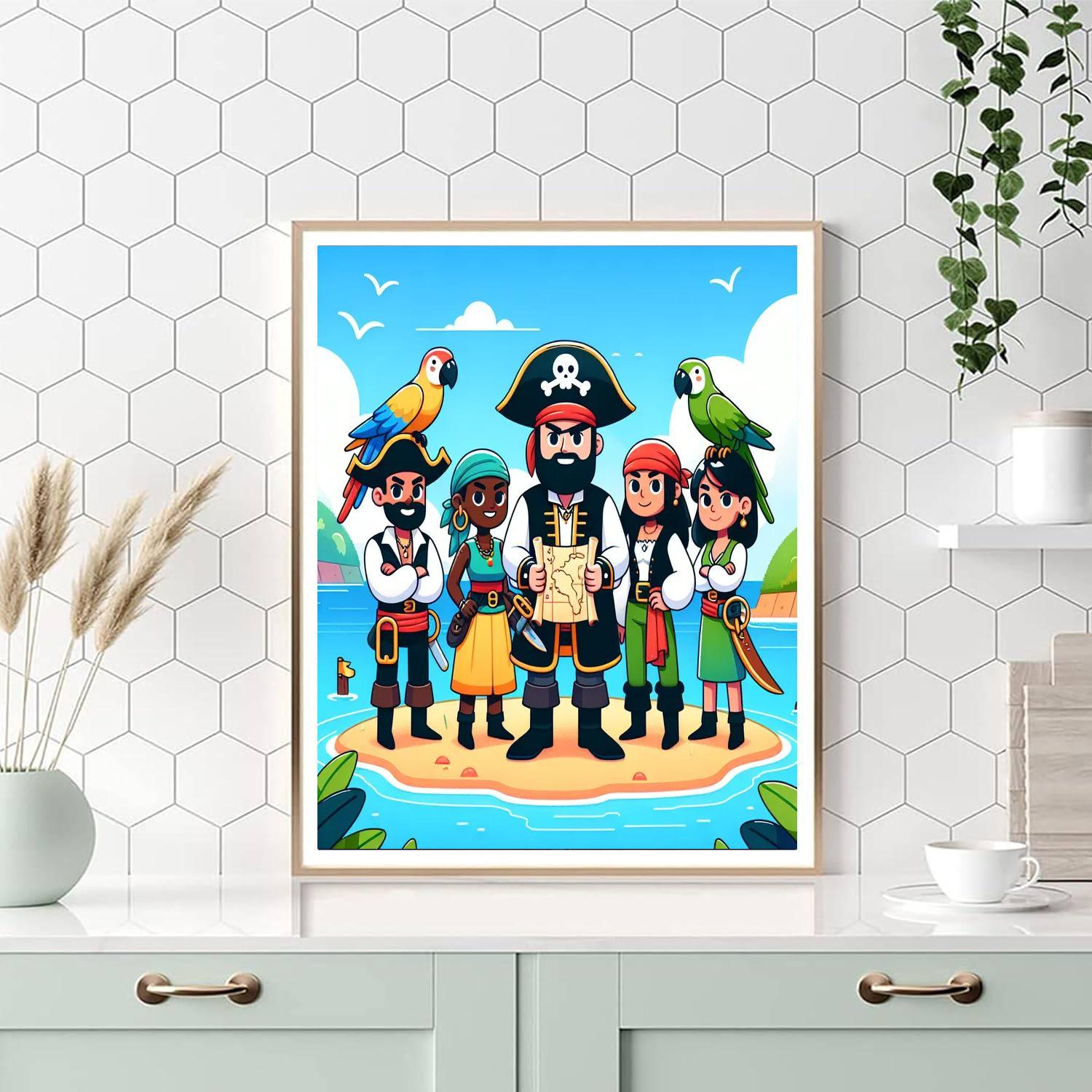 Pirate Island Escape Painting By Numbers Kit