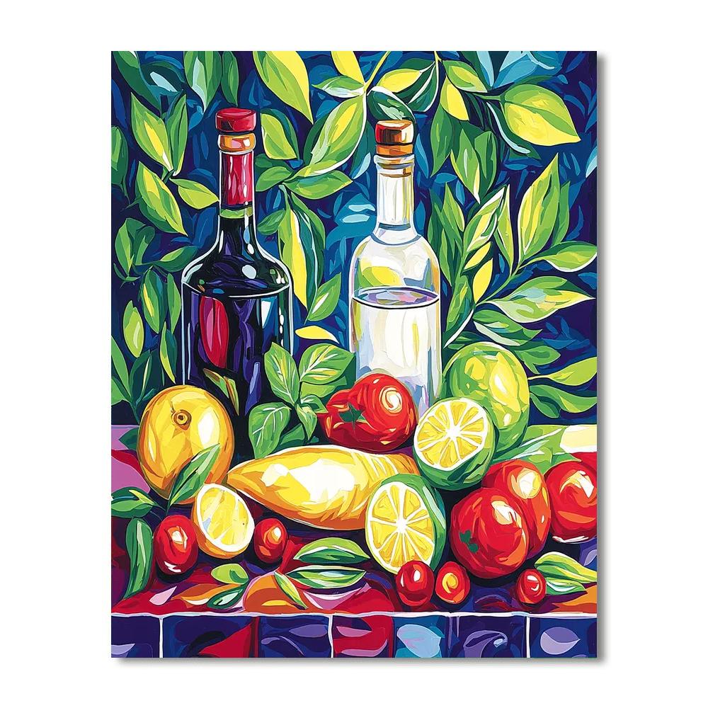 Matisse Inspired Culinary Harmony  Number Painting